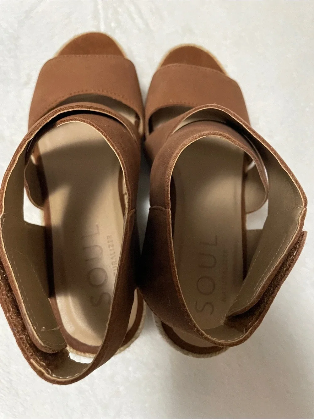 Soul Naturalize Brown Espadrille Wedge Sandals - Stylish Summer Comfort 6.5M